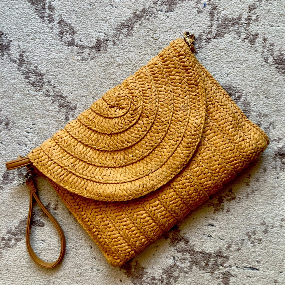 Summer straw side bag clutch